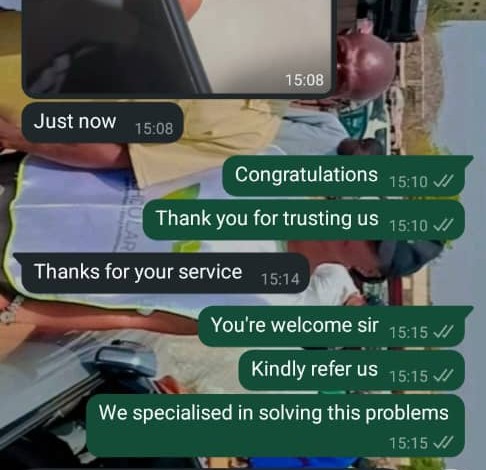 Customer thanking Vehicular for prompt service and referring others